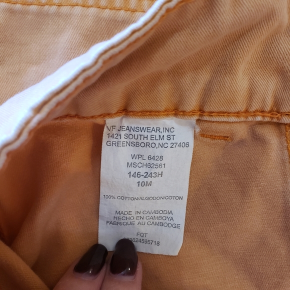 🧡VF Jeanswear Women's Peach Shorts Size 10🧡 - Picture 3 of 4